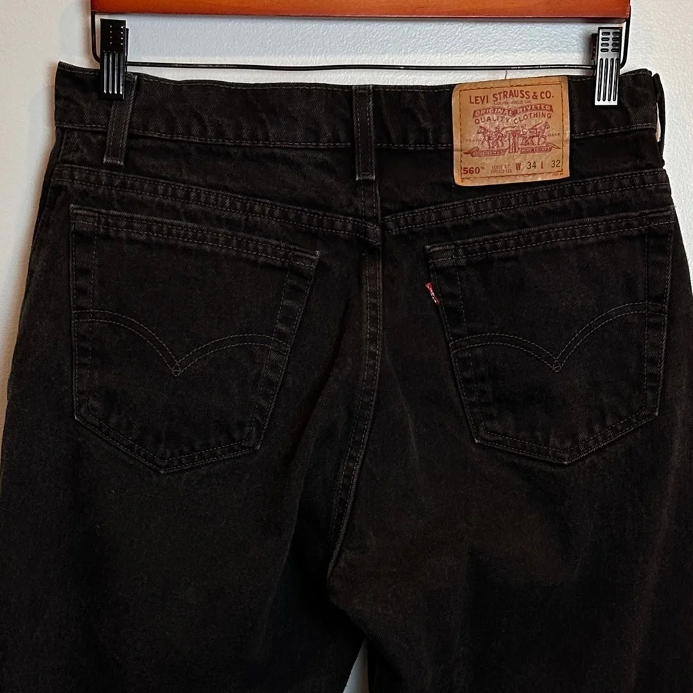 Levi's 560 Mom Jean Vintage 98 Black Jeans‎  made in USA 34